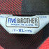ファイブブラザー FIVE BROTHER 70S~80S USA製 ブロックチェック ヘビーネルシャツ メンズ import:XL